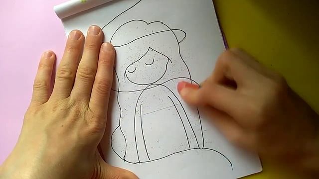 Как нарисовать  девочку в скетчбук/how To Draw A Girl