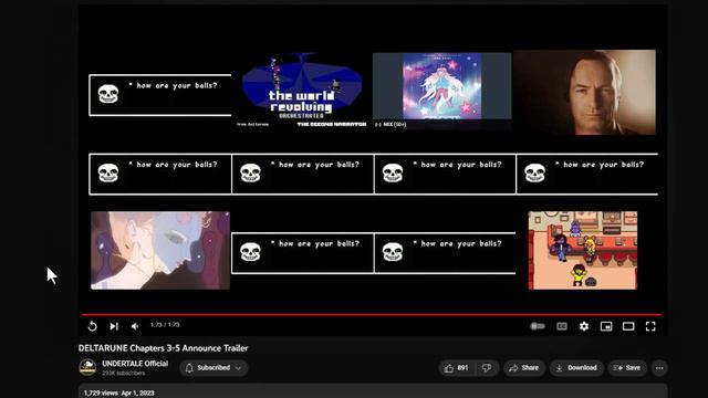 [April Fool's 2023] Reacting To The DELTARUNE Chapter 3-5 Announce Trailer!