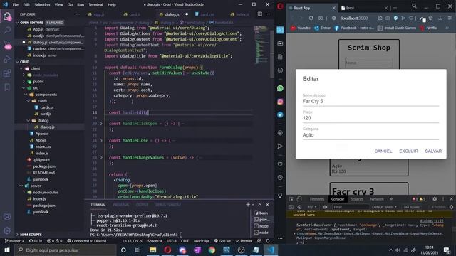 Crud utilizando React Js, Node e MySQL (simples) pt.3 (final) смотреть онлайн
