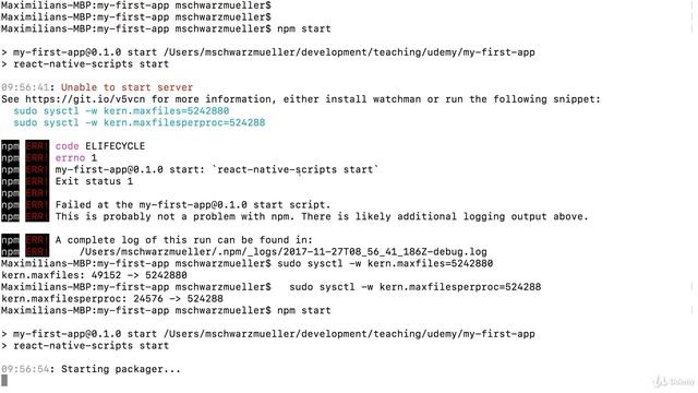 React Native - The Practical Guide : Creating Our First React Native App смотреть онлайн