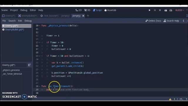 Godot 2D Tutorial - How to Create a Basic Shooting Enemy or a Simple Cannon смотреть онлайн