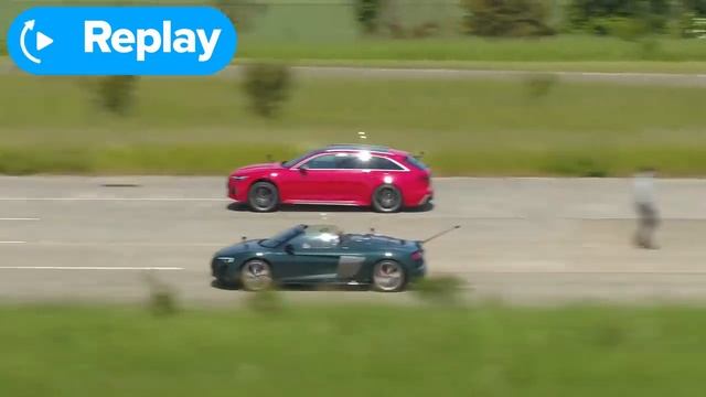 Новый Audi RS6 против Audi R8: ГОНКА