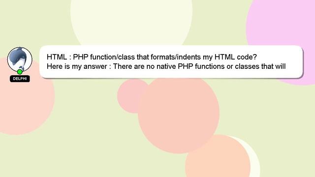 HTML : PHP function/class that formats/indents my HTML code? смотреть онлайн