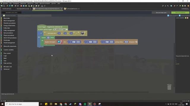 MCreator Tutorial: How To Drop Any Item From Any Block Using A Specific Tool смотреть онлайн