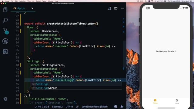 #3 React Navigation 2.0 | Swipeable Bottom Tab Navigator (Material) | React Native смотреть онлайн