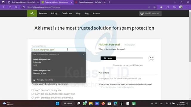 Cara setting plugin akismet anti spam di wordpress pemula смотреть онлайн