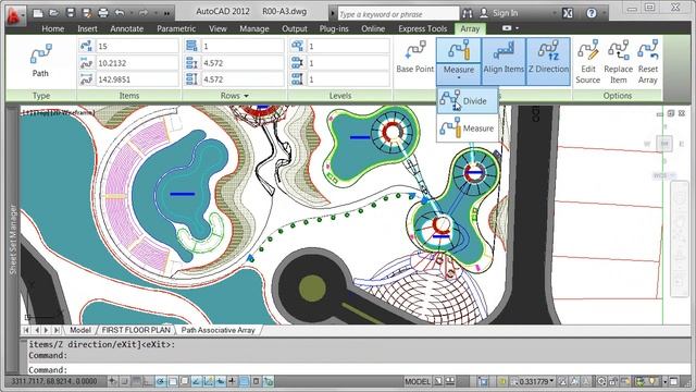 AutoCAD 2012 - Demo Video - Path Array смотреть онлайн