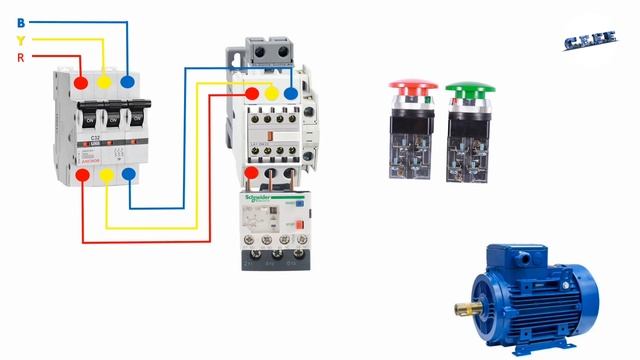 Direct On Line Circuit(DOL) Connection _Dol Starter Connection _ 3 phase dol starter смотреть онлайн