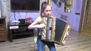 Игра на баяне. В 10 лет. Пьеса «Вальс» автор Чайкин