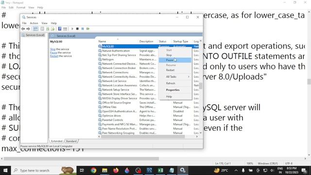 error code 1290 mysql | The MySql server is running with the -- secure-file-priv option MySQL error смотреть онлайн