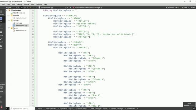 Qt C++ GUI Application Tutorial | Qt QTextBrowser | QWebView | Display Webpage from HTML Data. смотреть онлайн