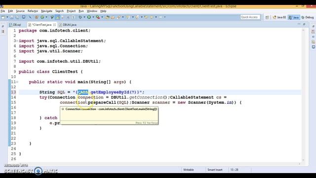 17.Calling MYSqL custom Function Using CallableStatement смотреть онлайн
