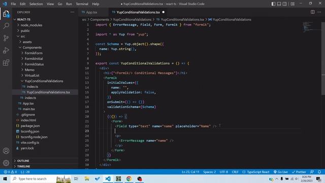 Formik Yup Conditional Validations смотреть онлайн