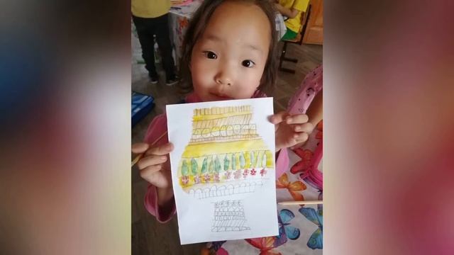 Рисуют дети «Мичээр» на тему «Золотая осень» смотреть онлайн