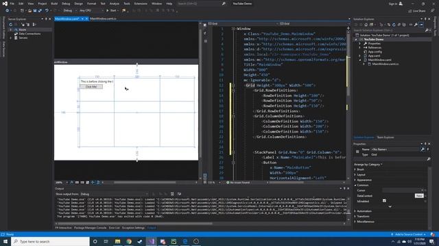 Grids in XAML and in the Code Behind - WPF C# Tutorial Part 3 смотреть онлайн