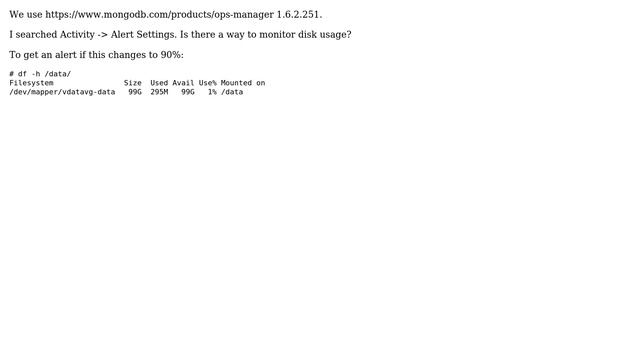 Databases: Monitor disk usage with MongoDB Ops Manager смотреть онлайн