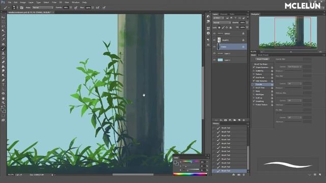 Lets Speed Paint Grass and Leaves using Photoshop смотреть онлайн