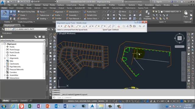 Create an alignment using layout tools in Auto cad civil 3d (part 2) for Road Surveyor смотреть онлайн