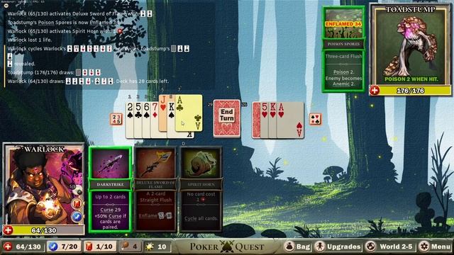 NEW CHARACTER: WARLOCK, MOST FUN & COMPLEX POWER!! | Let's Play Poker Quest | Part 28 | PC Gameplay смотреть онлайн