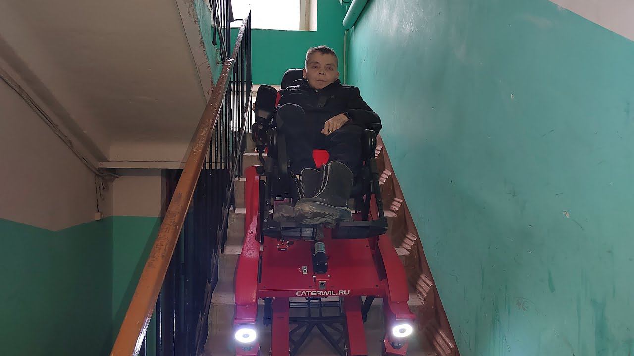 Первый Тест Кресло-коляска ступенькоход Caterwil GTS5 смотреть онлайн