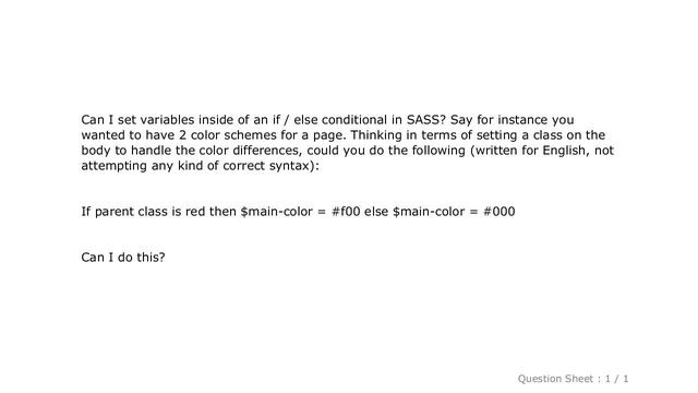 CSS : SASS variables set inside of conditional? смотреть онлайн