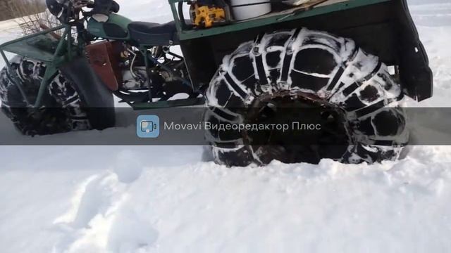 3 и 4 колесный каракат на рыхлом снегу смотреть онлайн