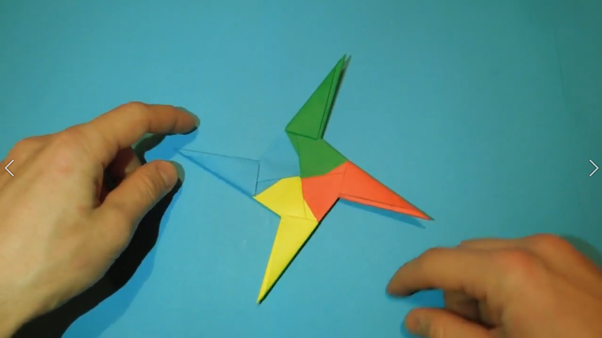 Как сделать сюрикен из бумаги. Оригами сюрикен.mp4 смотреть онлайн