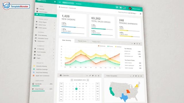 MonsterAdmin Dashboard Admin Template, #58393 смотреть онлайн