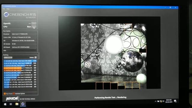 Intel i7 7700HQ - Cinebench R15 смотреть онлайн