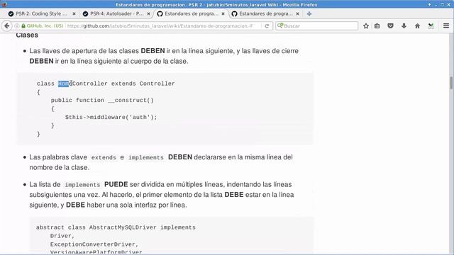 Taller básico de Laravel #20: Qué es PSR-2, PSR-4 y Namespace смотреть онлайн