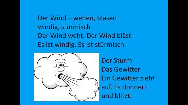 диалог о погоде/Wortschatz zum Thema "Wetter" смотреть онлайн