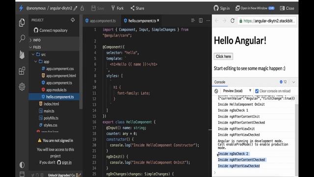 Angular - Lifecycle Hooks смотреть онлайн