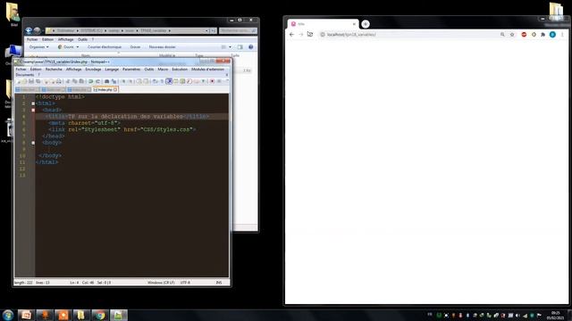 TPN°18: Les variables en PHP - Partie 1 : Déclaration et initialisation de type string et integer смотреть онлайн