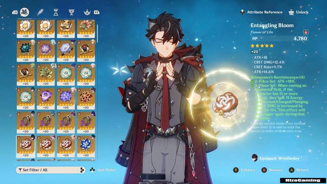 Wriothesley Best Artifacts Set - Genshin impact 4.1 смотреть онлайн