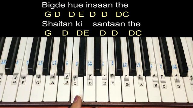 Wo Din | Easy Piano Tutorial with Notations and Chords Step by step | Chhichhore | Sushant Singh смотреть онлайн