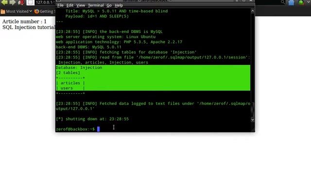SqlMap - SQL Injection with BackBox part 1 (prvi deo) ! смотреть онлайн