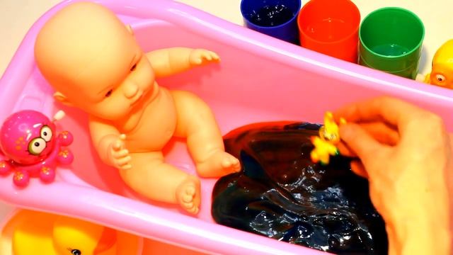 Дочки-Матери Развивающее видео для детей ORBEEZ Bath Learn Colors For Kids Toddlers With Slime