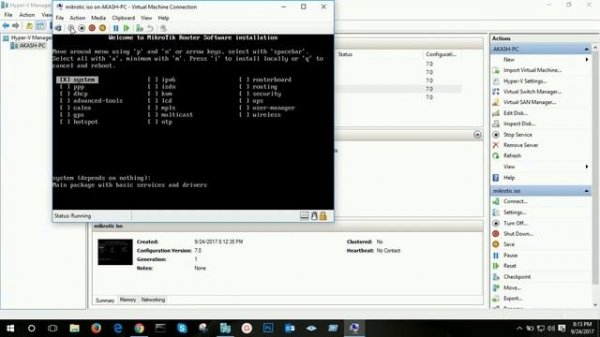 Install and download  Mikrotik RouterOS  on Windows 10 using Hyper V Manager