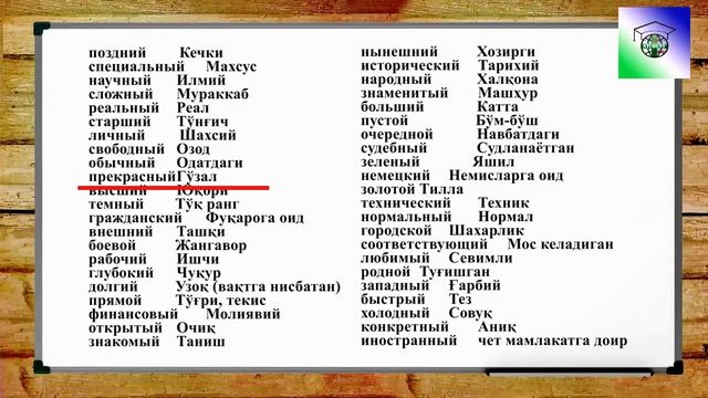 Eng ko`p ishlatiladigan so`zlar 7 ( sifatlar 100ta ) смотреть онлайн