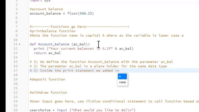Codio ATM Project Python Balance Function смотреть онлайн