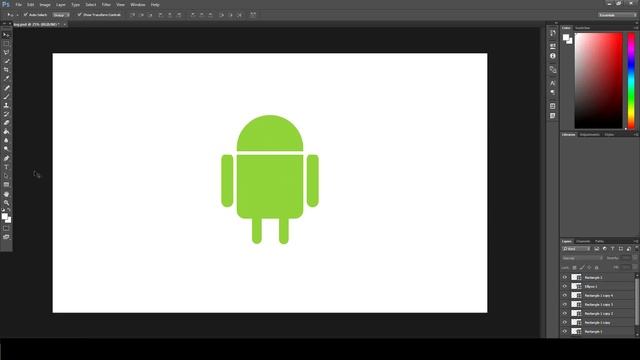how re create Android logo in Adobe Photoshop смотреть онлайн