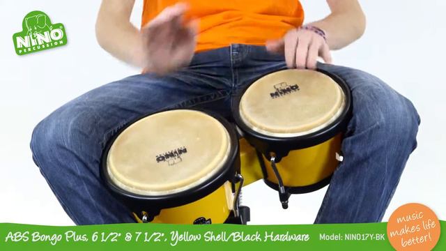 ABS Bongo Plus 6 1/2" & 7 1/2" - Yellow Shell/Black Hardware - NINO17Y-BK смотреть онлайн