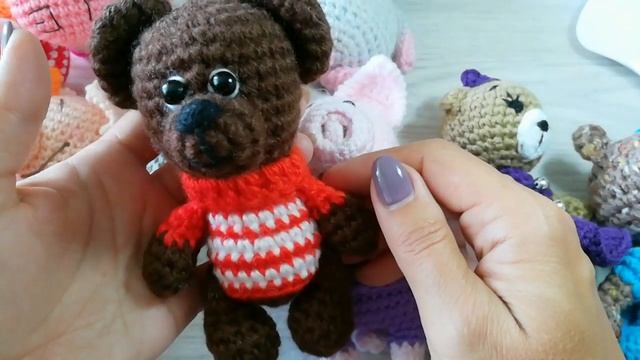 Обзор вязаных игрушек. Что у меня в сумке после ярмарки. смотреть онлайн