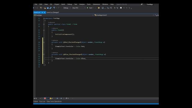 How to change font size, & color through code in Windows forms C# | Radio Button, Combo & Check Box смотреть онлайн