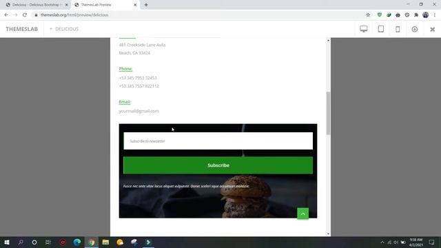 Delicious: Delicious Bootstrap HTML theme смотреть онлайн