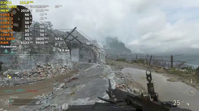 GTX 1050 2GB - Call of Duty : MWll смотреть онлайн