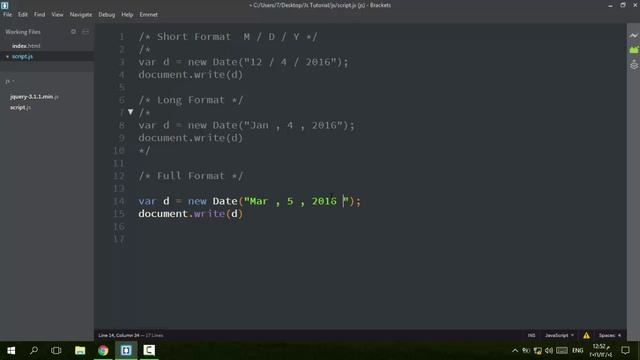 52 - ( JavaScript Tutorial ) Date Formats смотреть онлайн