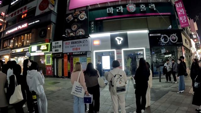 [4K] Suwon Station Street On Autumn Night, Улица станции Сувон в осеннюю ночь