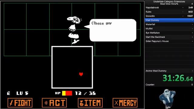 Undertale Mad Mew Mew% in 1:03:13 смотреть онлайн