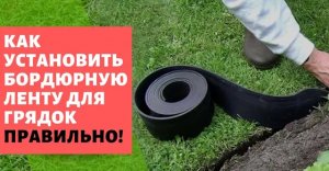 Установка бордюрной ленты для газона, клумб и грядок